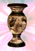 Vase, carved wood